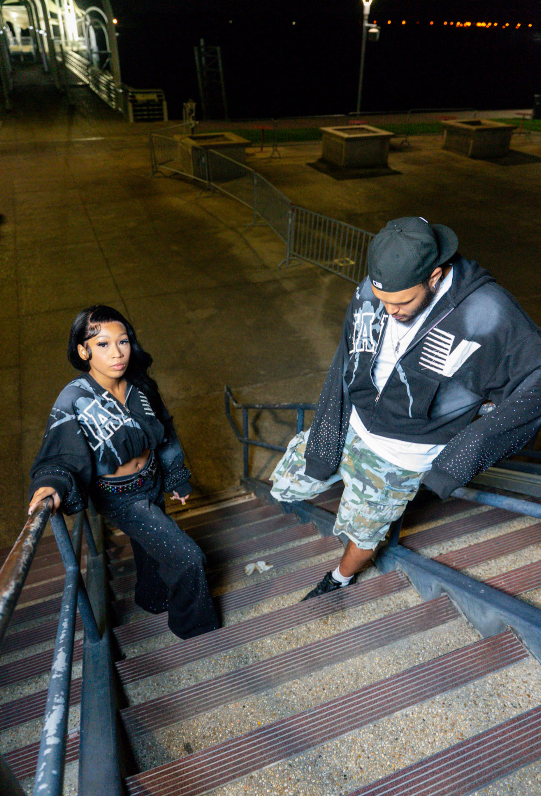 Black Eclipse Zip-Up Hoodie