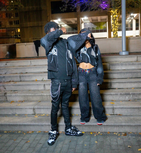 Black Eclipse Zip-Up Hoodie