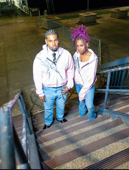 Pink Pulse Zip-Up Hoodie