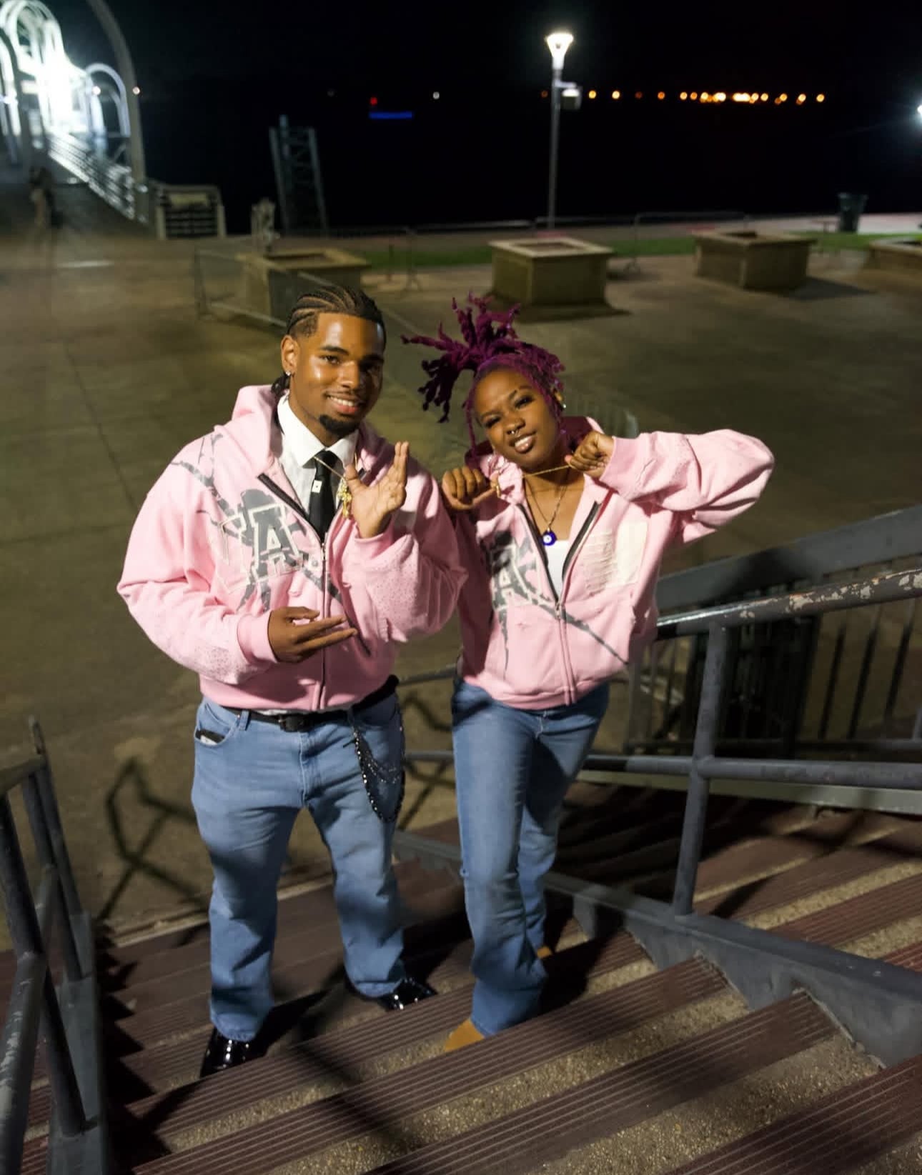 Pink Pulse Zip-Up Hoodie